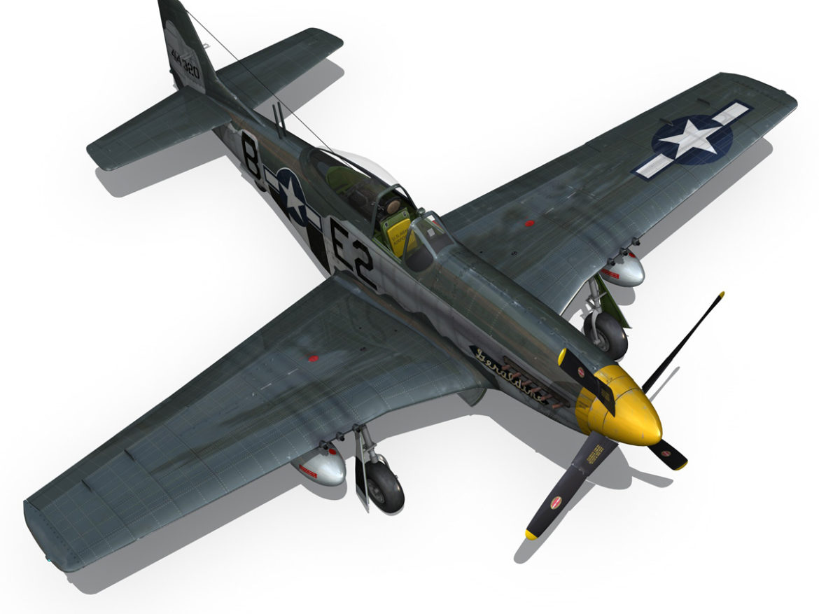 north american p-51d – geraldine 3d model fbx c4d lwo obj 265950