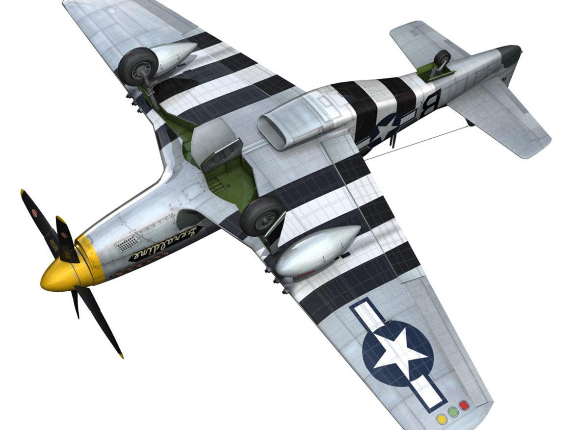 north american p-51d – geraldine 3d model fbx c4d lwo obj 265952