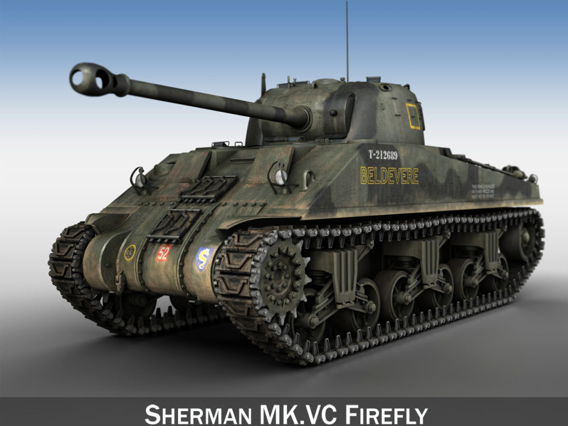 sherman mk vc firefly – beldevere 3d model 3ds fbx obj c4d lwo lw lws 266012