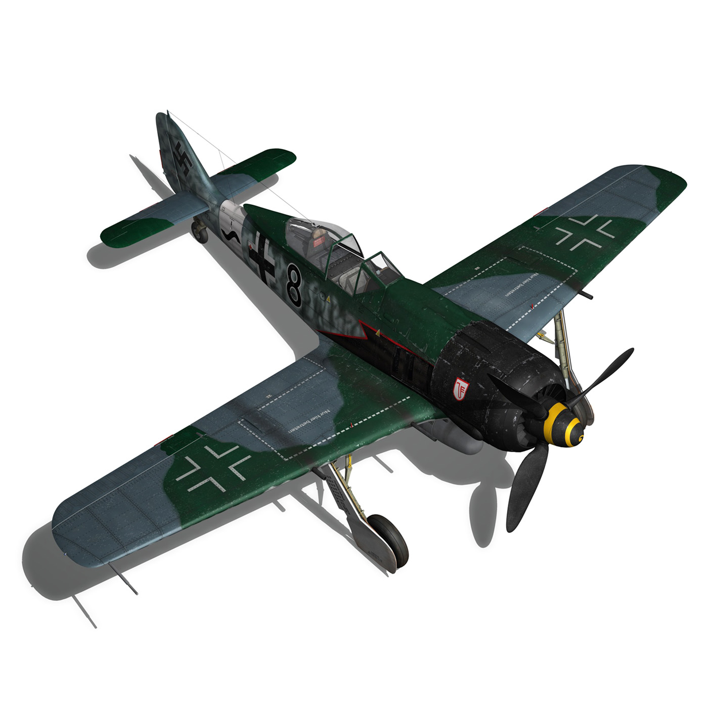 Focke Wulf Fw190 A8 Black 8 3d Model – Buy Focke Wulf Fw190 A8