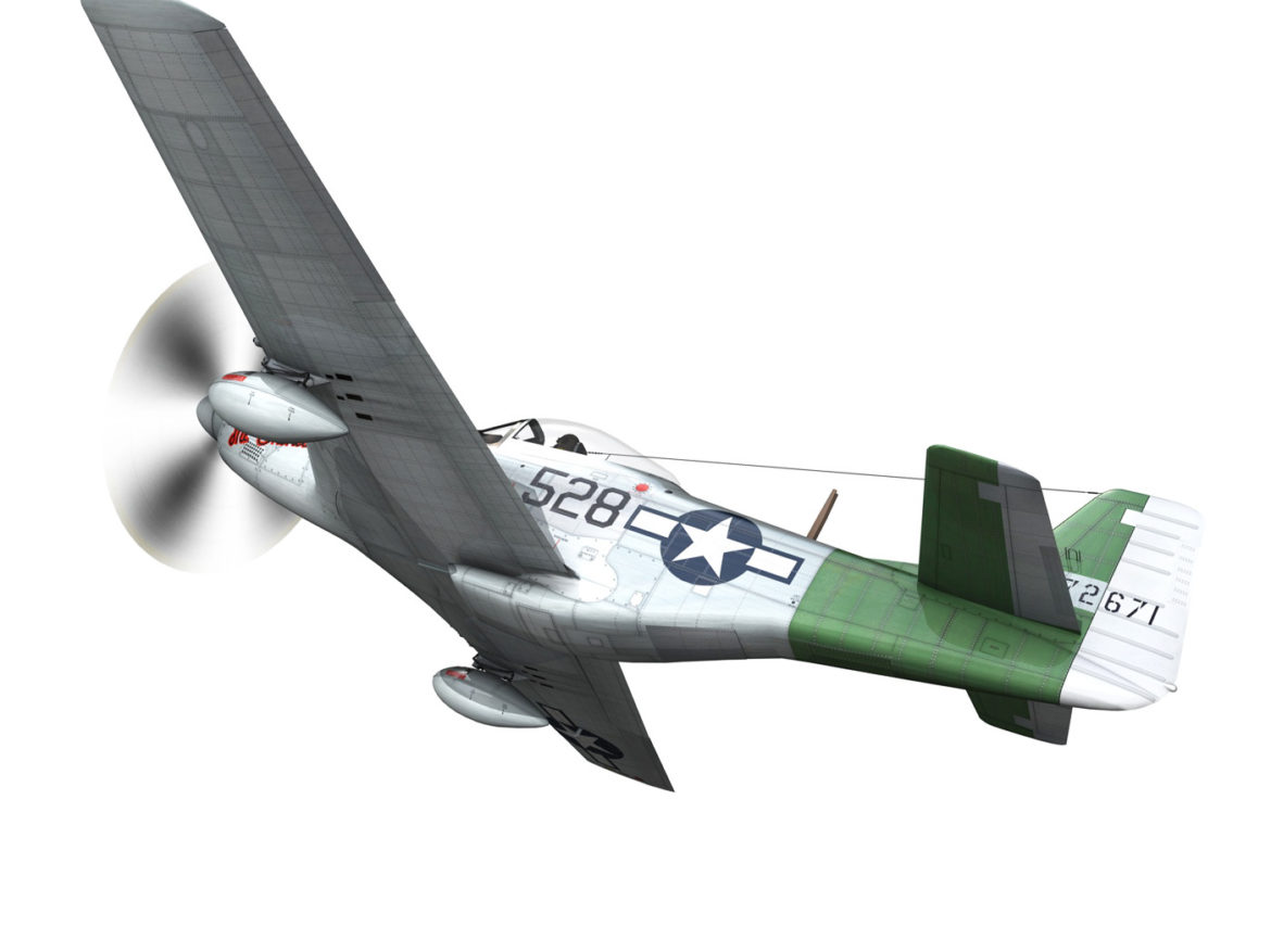 north american p-51d mustang – the enchantress 3d model lwo lw lws obj c4d fbx 266097