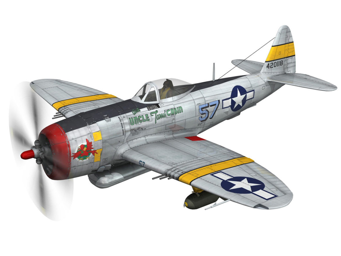 republic p-47d thunderbolt – uncle toms cabin 3d model 3ds c4d fbx lwo lw lws obj 266147