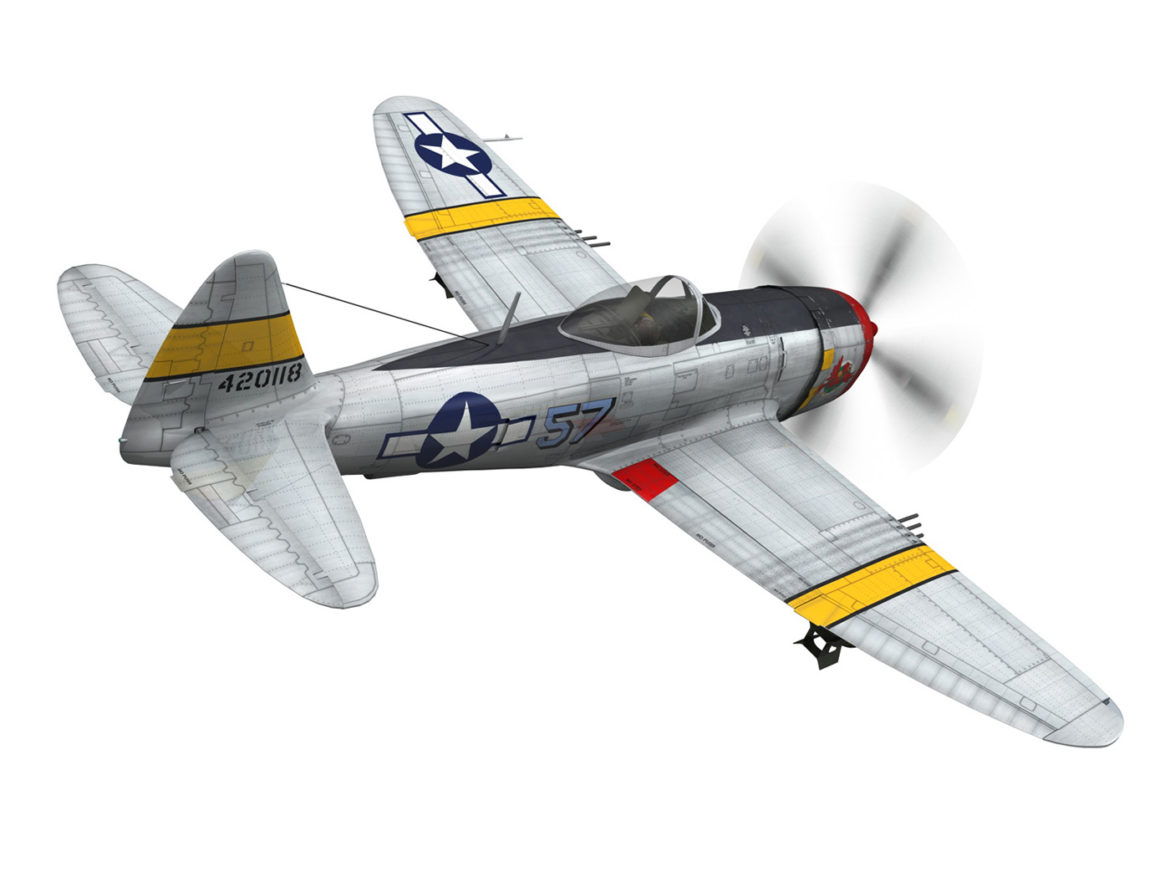 republic p-47d thunderbolt – uncle toms cabin 3d model 3ds c4d fbx lwo lw lws obj 266150