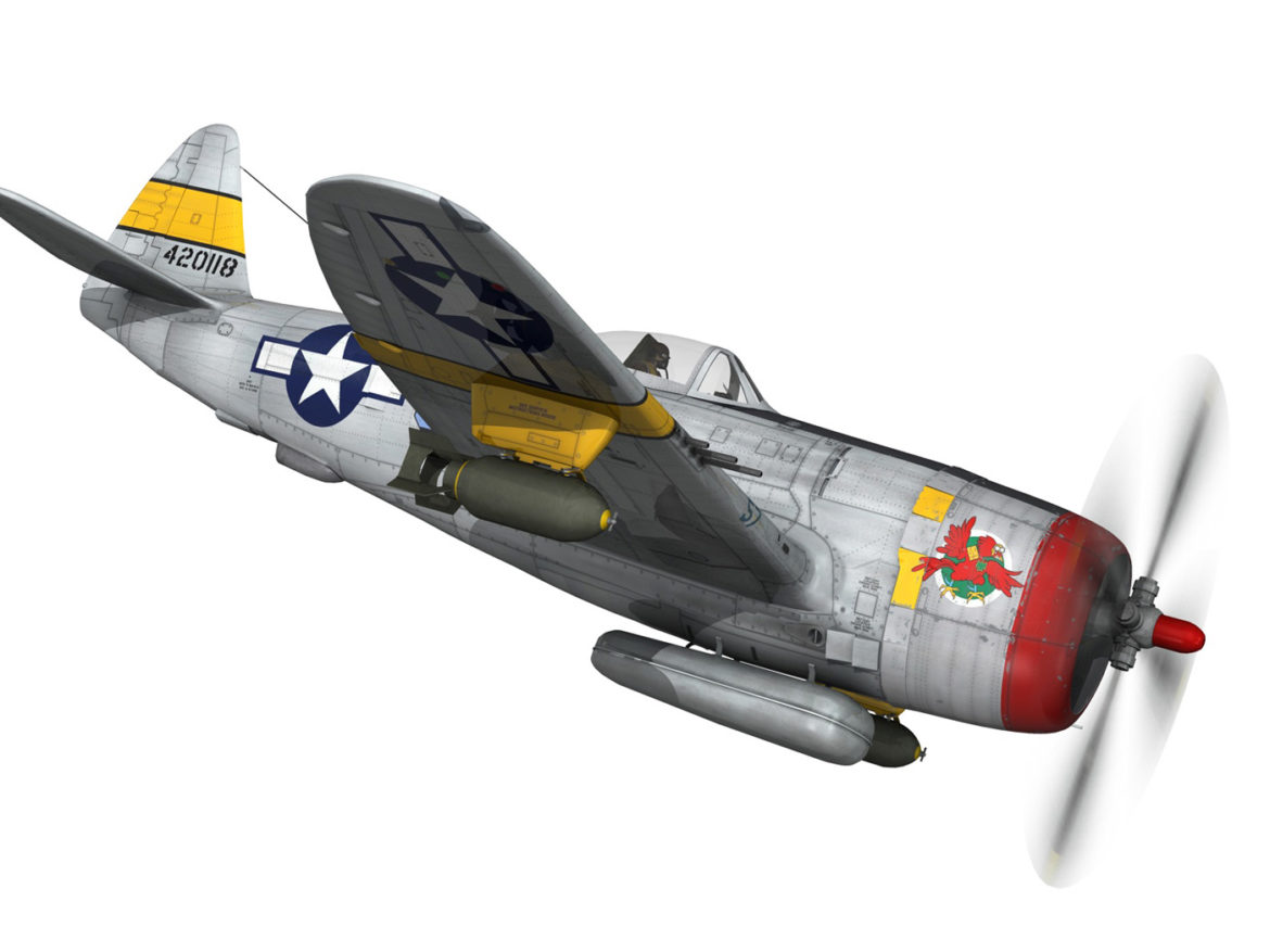 republic p-47d thunderbolt – uncle toms cabin 3d model 3ds c4d fbx lwo lw lws obj 266152