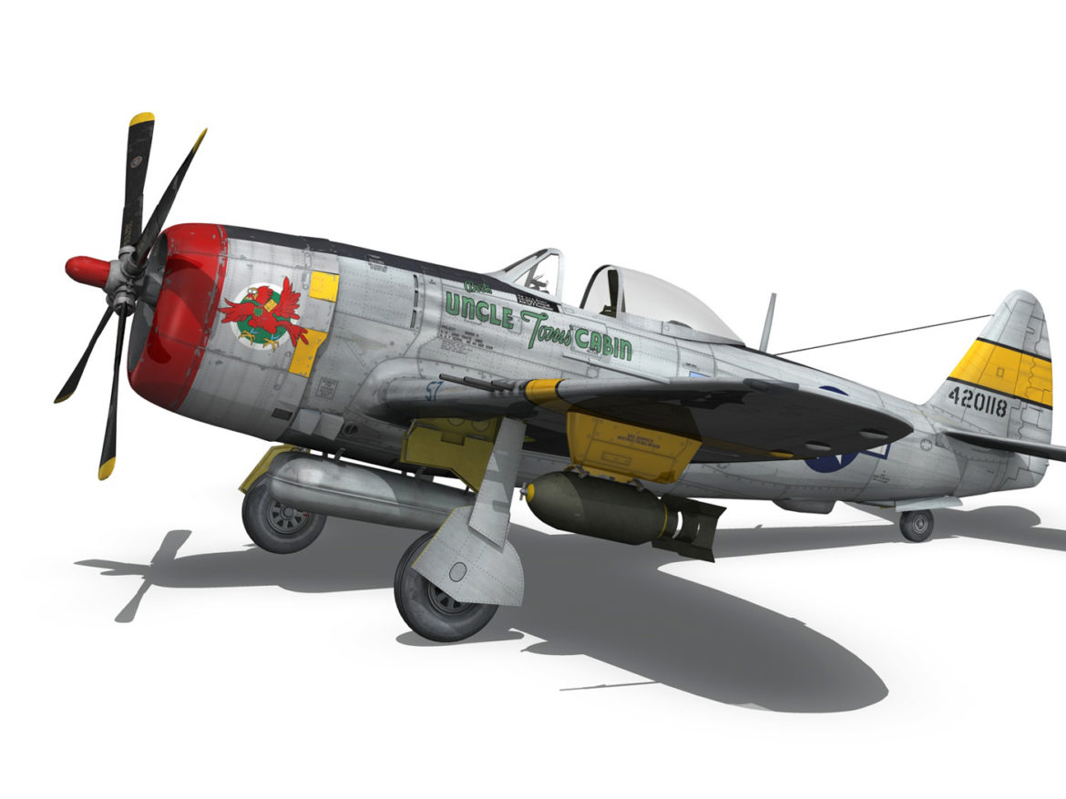 republic p-47d thunderbolt – uncle toms cabin 3d model 3ds c4d fbx lwo lw lws obj 266153