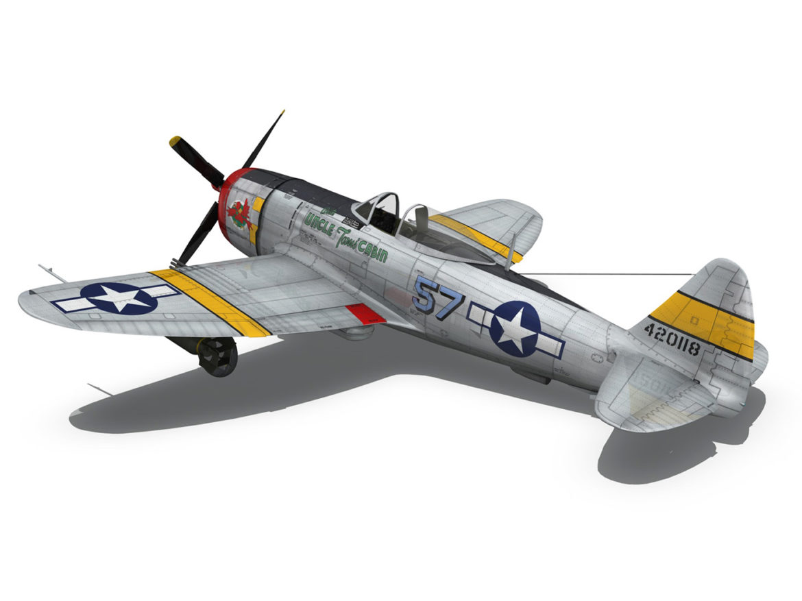 republic p-47d thunderbolt – uncle toms cabin 3d model 3ds c4d fbx lwo lw lws obj 266156