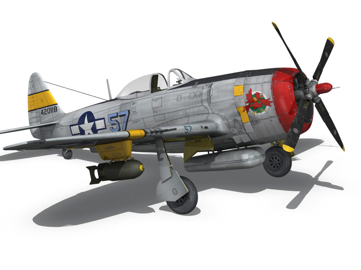 republic p-47d thunderbolt – uncle toms cabin 3d model 3ds c4d fbx lwo lw lws obj 266158