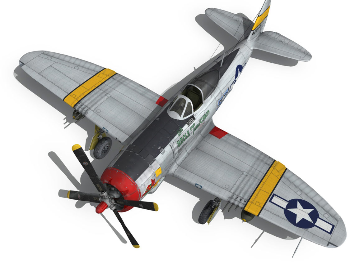 republic p-47d thunderbolt – uncle toms cabin 3d model 3ds c4d fbx lwo lw lws obj 266159