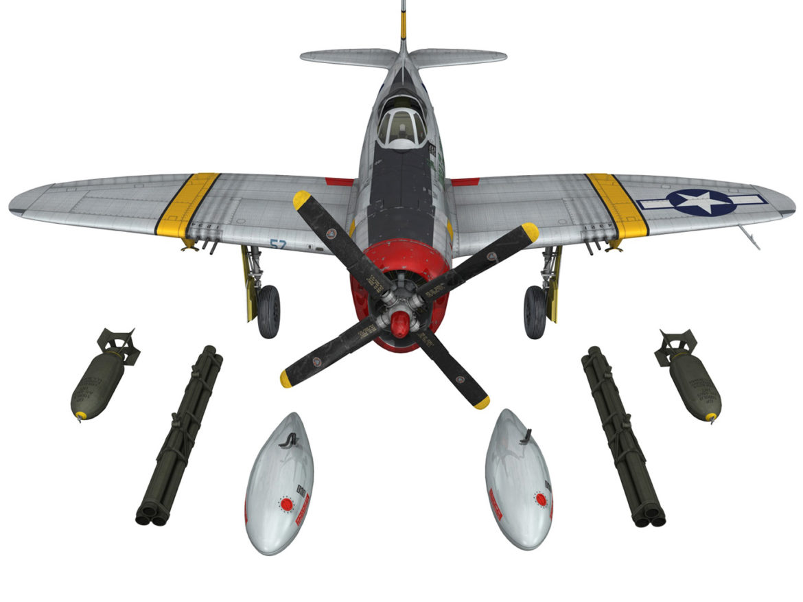 republic p-47d thunderbolt – uncle toms cabin 3d model 3ds c4d fbx lwo lw lws obj 266160