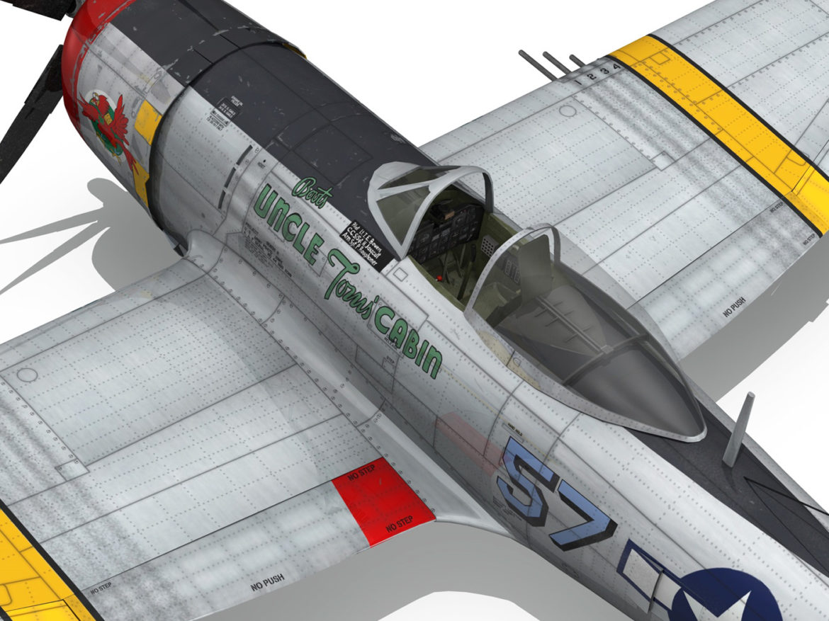 republic p-47d thunderbolt – uncle toms cabin 3d model 3ds c4d fbx lwo lw lws obj 266161