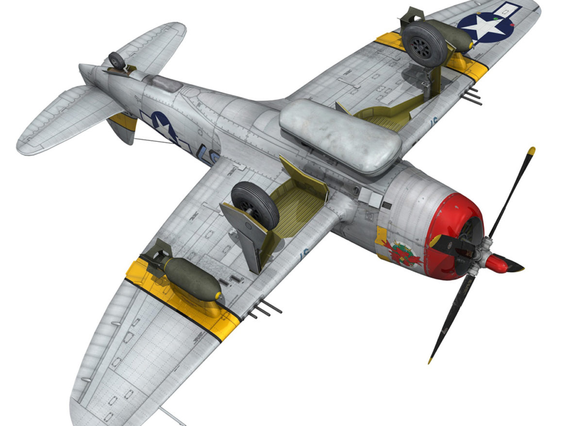 republic p-47d thunderbolt – uncle toms cabin 3d model 3ds c4d fbx lwo lw lws obj 266162