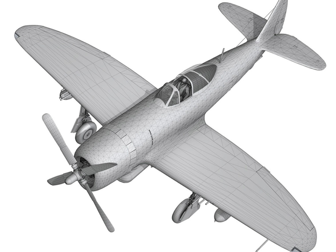 republic p-47d thunderbolt – uncle toms cabin 3d model 3ds c4d fbx lwo lw lws obj 266163