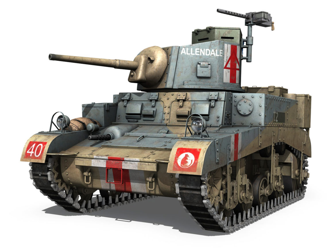 m3 light tank honey – allendale 3d model 3ds fbx lwo lw lws obj c4d 266391