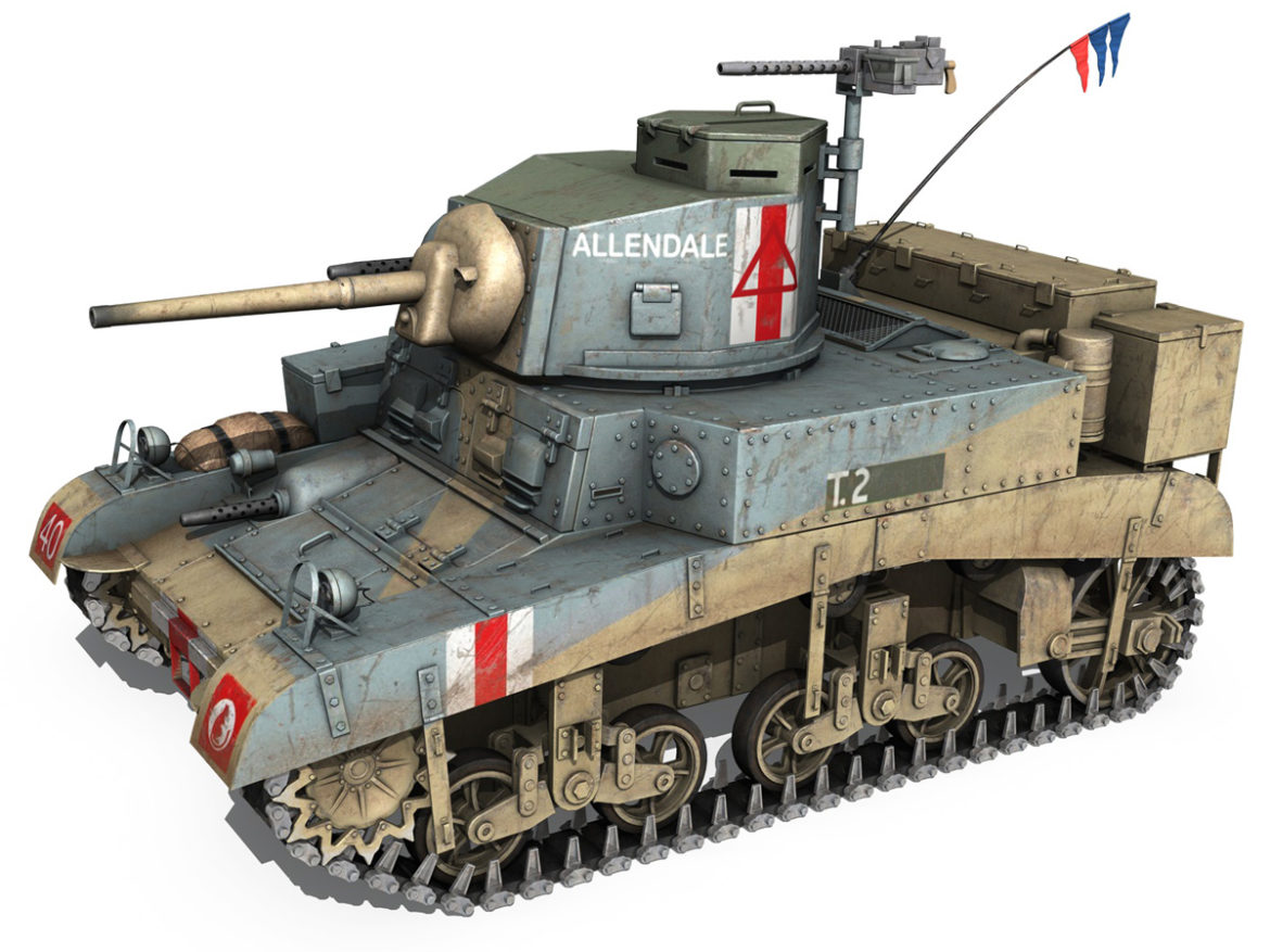 m3 light tank honey – allendale 3d model 3ds fbx lwo lw lws obj c4d 266392