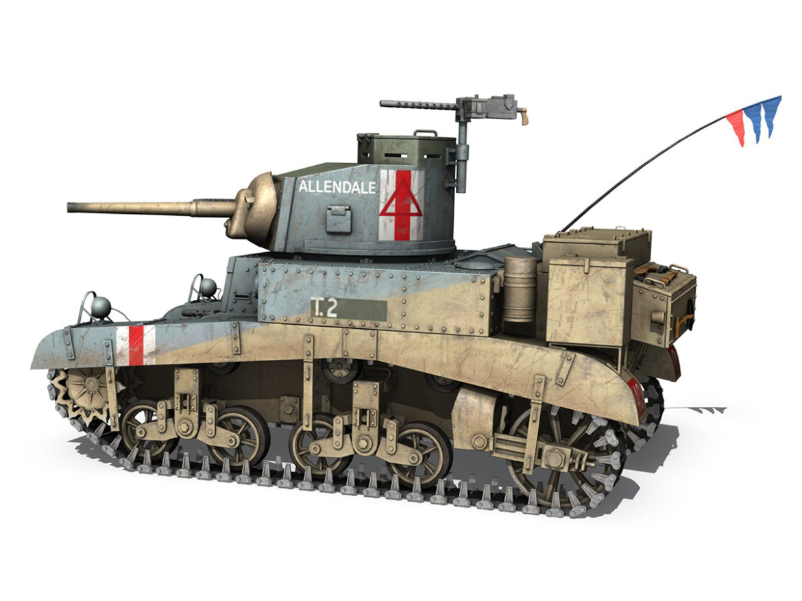 m3 light tank honey – allendale 3d model 3ds fbx lwo lw lws obj c4d 266393