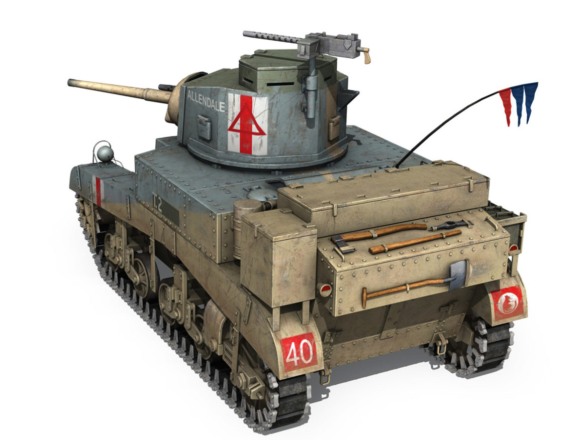 m3 light tank honey – allendale 3d model 3ds fbx lwo lw lws obj c4d 266394