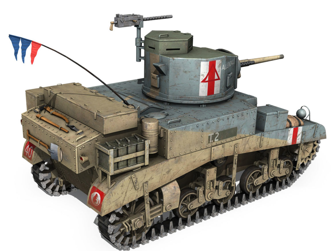 m3 light tank honey – allendale 3d model 3ds fbx lwo lw lws obj c4d 266395