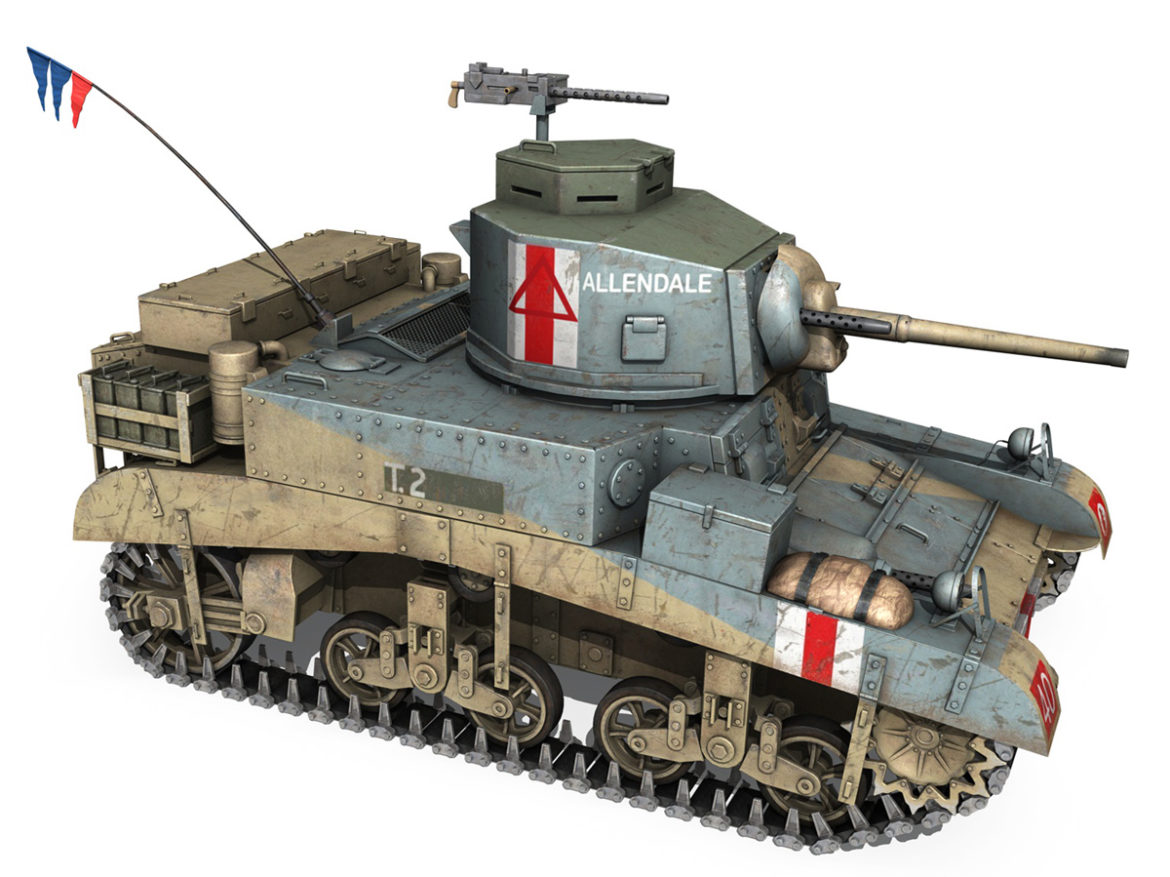 m3 light tank honey – allendale 3d model 3ds fbx lwo lw lws obj c4d 266396