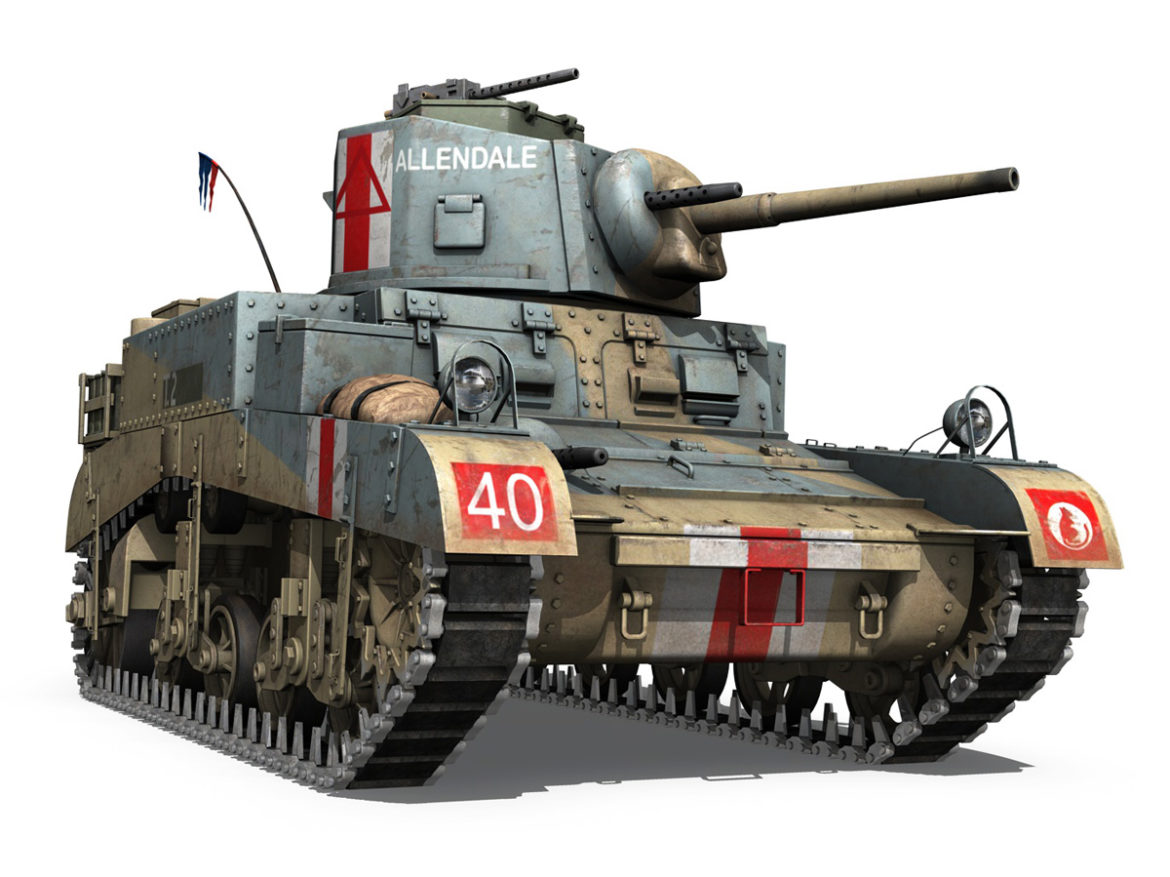 m3 light tank honey – allendale 3d model 3ds fbx lwo lw lws obj c4d 266398