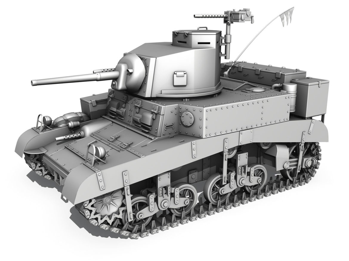 m3 light tank honey – allendale 3d model 3ds fbx lwo lw lws obj c4d 266400