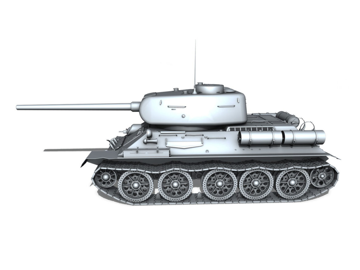 t-34 85 – soviet medium tank 3d model 3ds fbx lwo lw lws obj c4d 266410