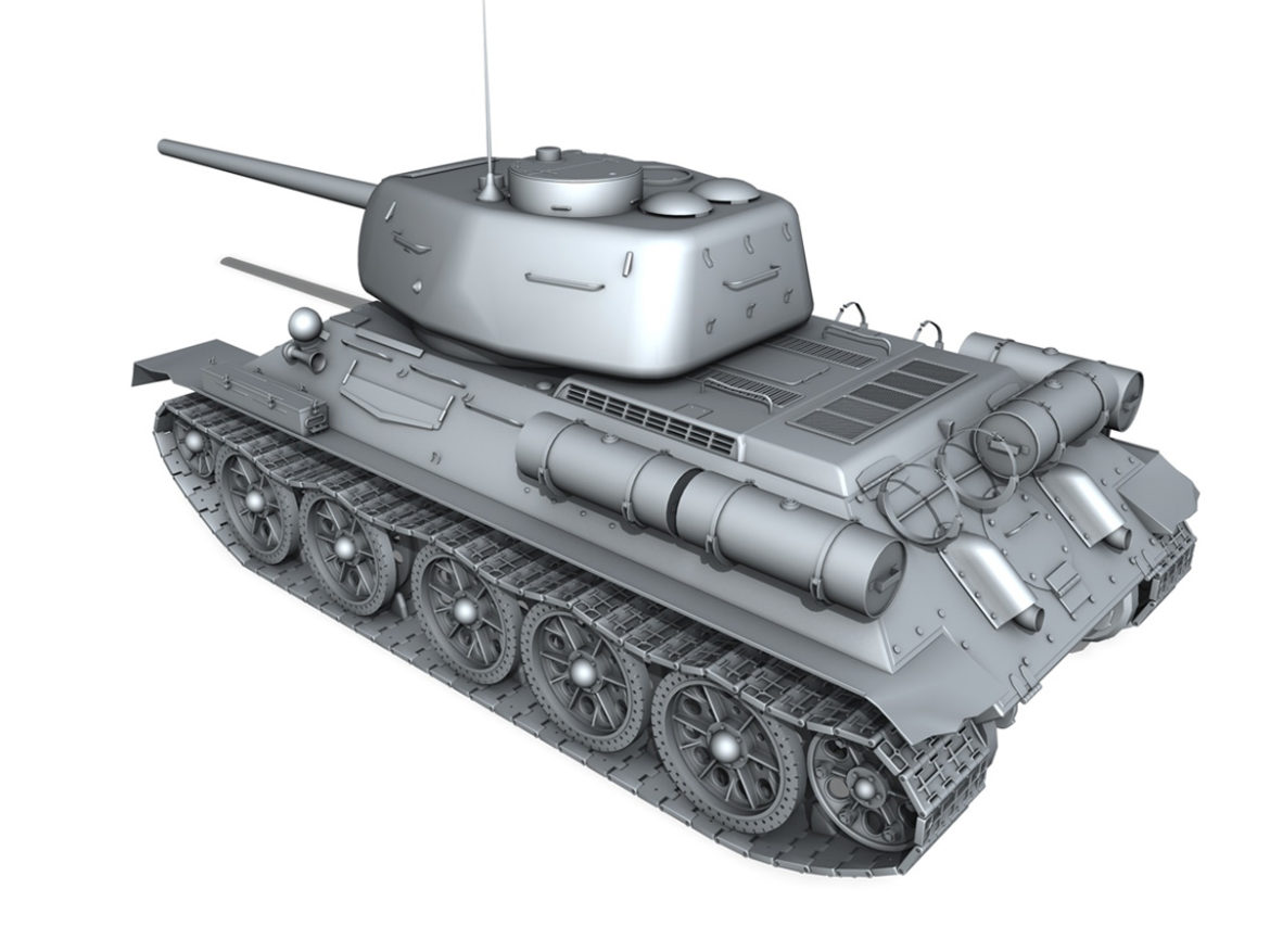 t-34 85 – soviet medium tank 3d model 3ds fbx lwo lw lws obj c4d 266411