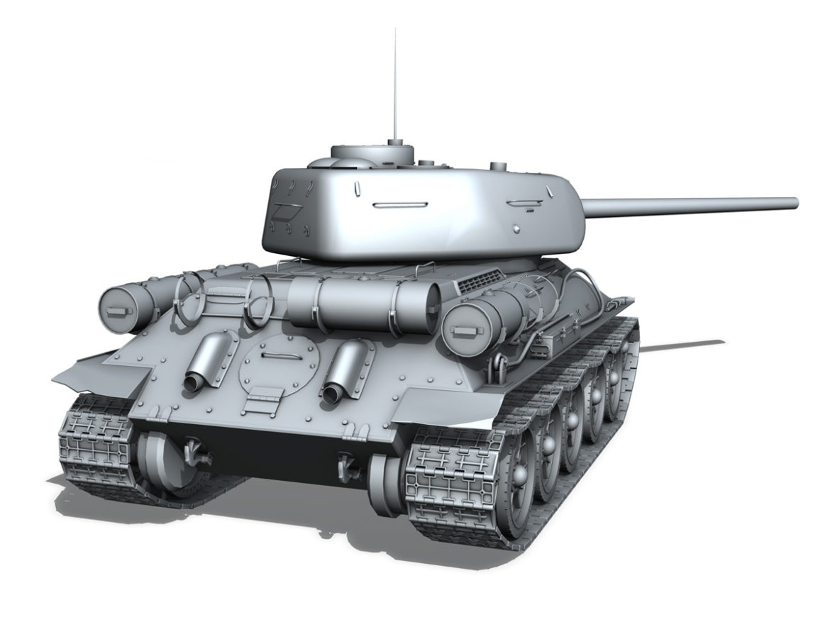 t-34 85 – soviet medium tank 3d model 3ds fbx lwo lw lws obj c4d 266412