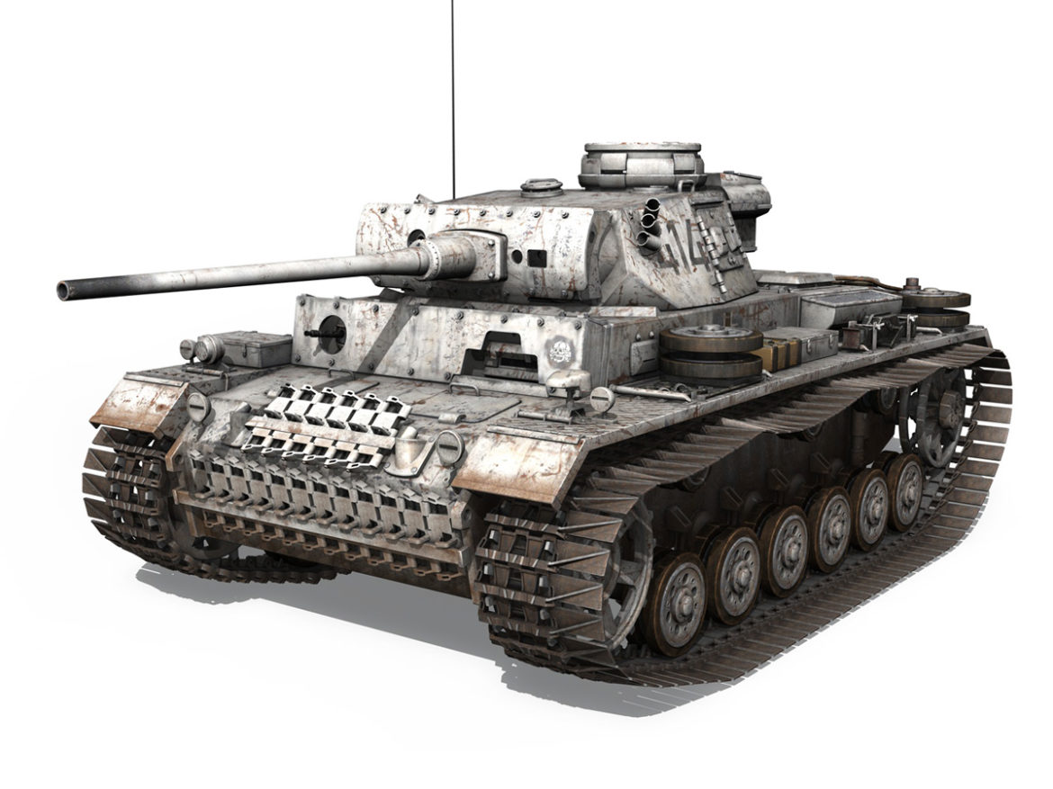 pzkpfw iii – panzer 3 – ausf.m – 414 3d model 3ds obj c4d lwo lw lws 266488