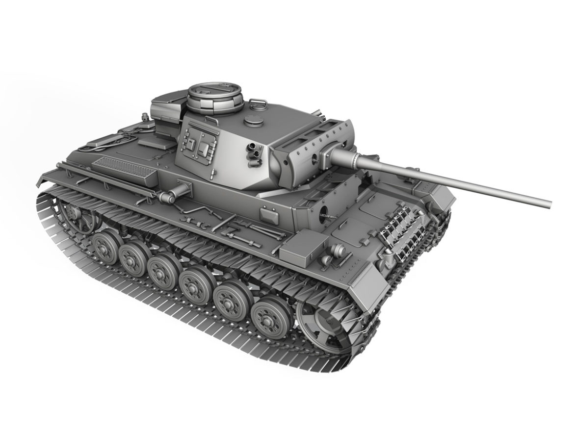 pzkpfw iii – panzer 3 – ausf.m – 414 3d model 3ds obj c4d lwo lw lws 266497