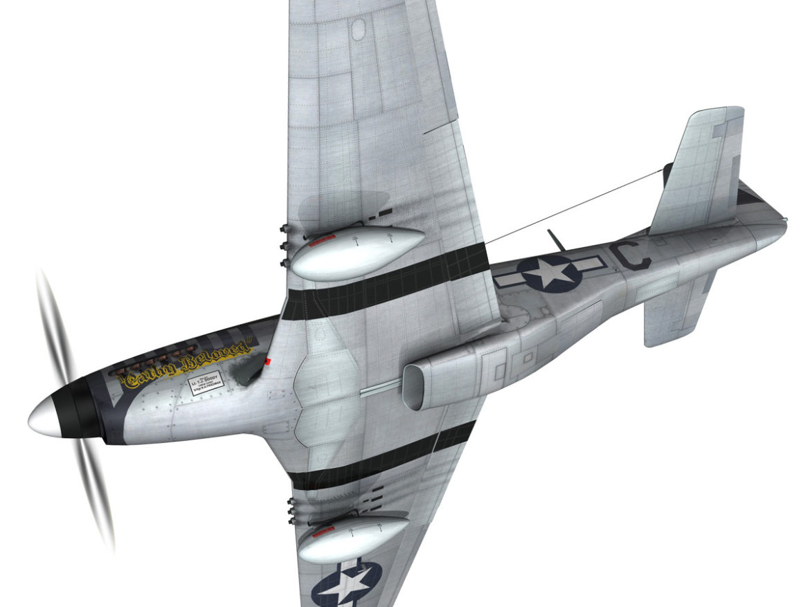 north american p-51d mustang – cathy beloved 3d model fbx lwo lw lws obj c4d 266532