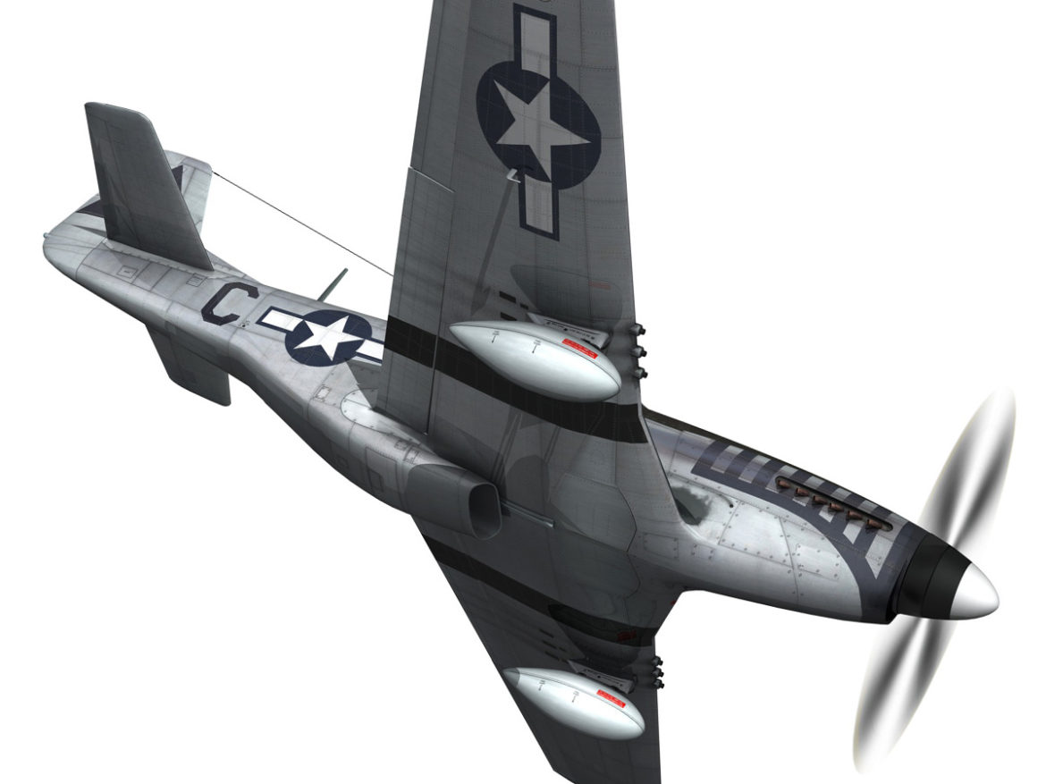 north american p-51d mustang – cathy beloved 3d model fbx lwo lw lws obj c4d 266536