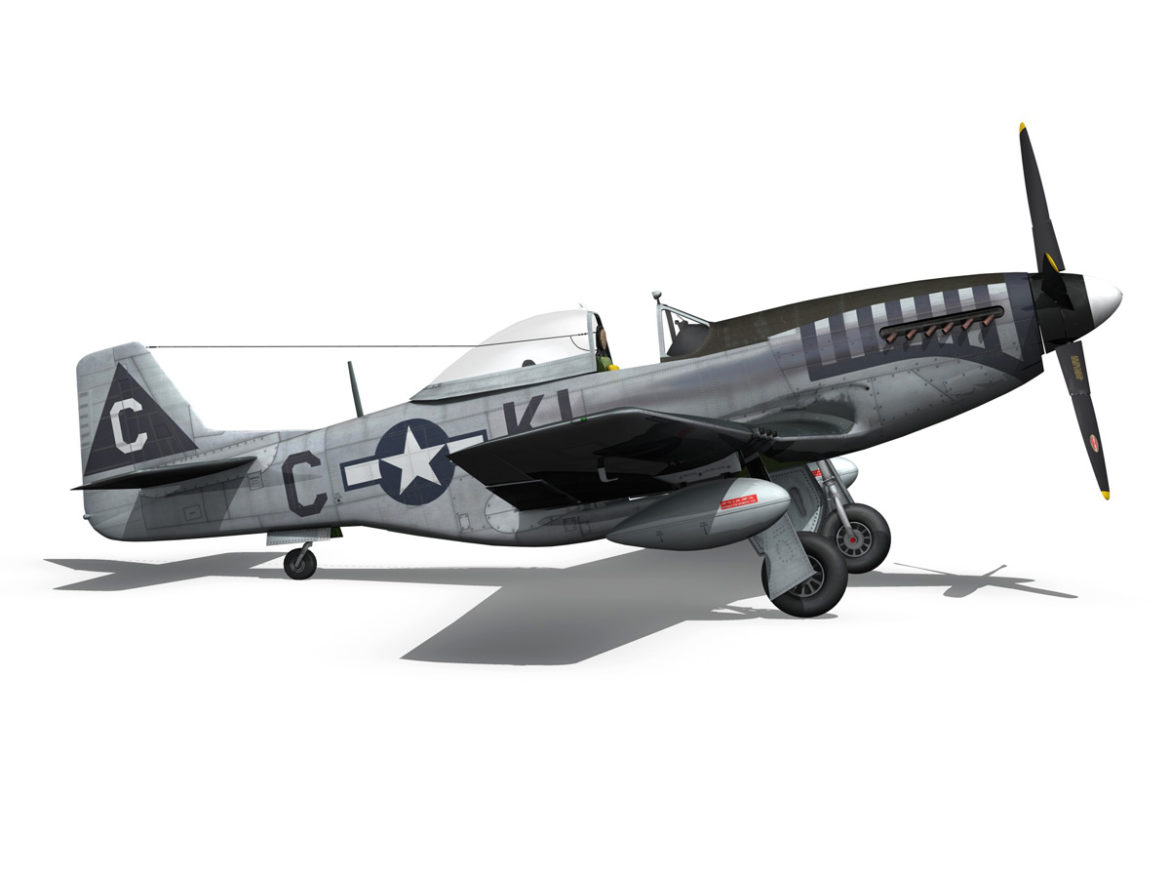 north american p-51d mustang – cathy beloved 3d model fbx lwo lw lws obj c4d 266541