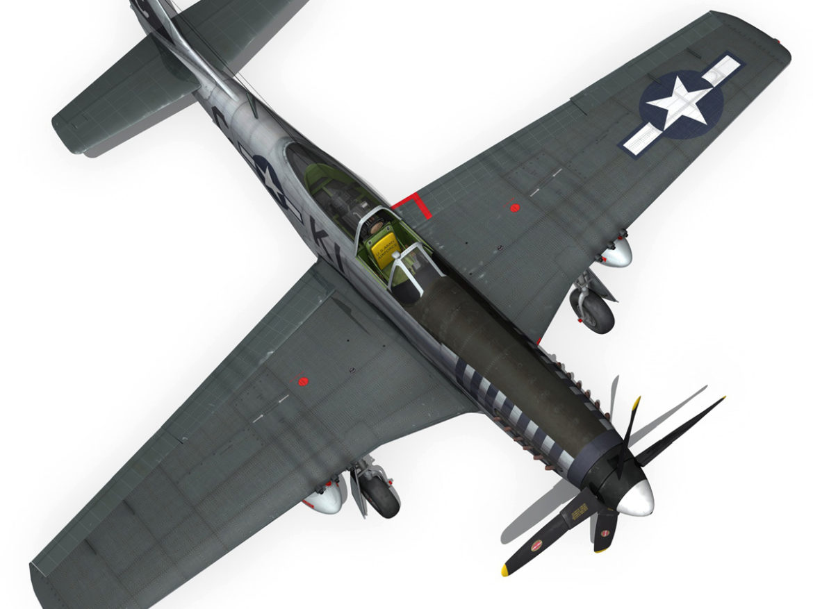 north american p-51d mustang – cathy beloved 3d model fbx lwo lw lws obj c4d 266542