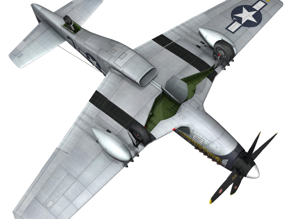 north american p-51d mustang – cathy beloved 3d model fbx lwo lw lws obj c4d 266545