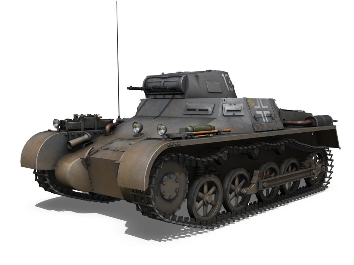 pzkpfw 1 – panzer 1 – ausf. a – 13 3d model 3ds fbx lwo lw lws obj c4d 266629