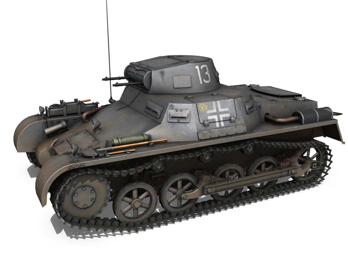 pzkpfw 1 – panzer 1 – ausf. a – 13 3d model 3ds fbx lwo lw lws obj c4d 266630