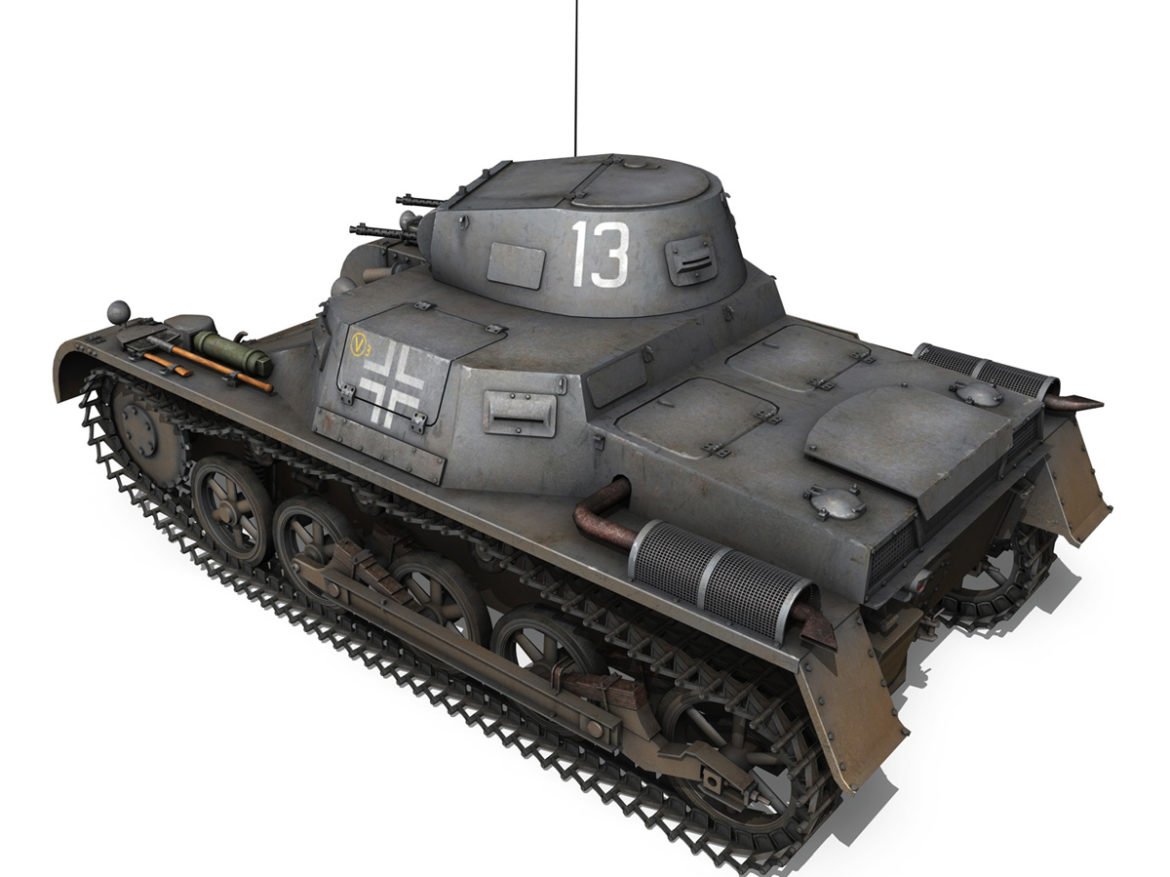 pzkpfw 1 – panzer 1 – ausf. a – 13 3d model 3ds fbx lwo lw lws obj c4d 266631