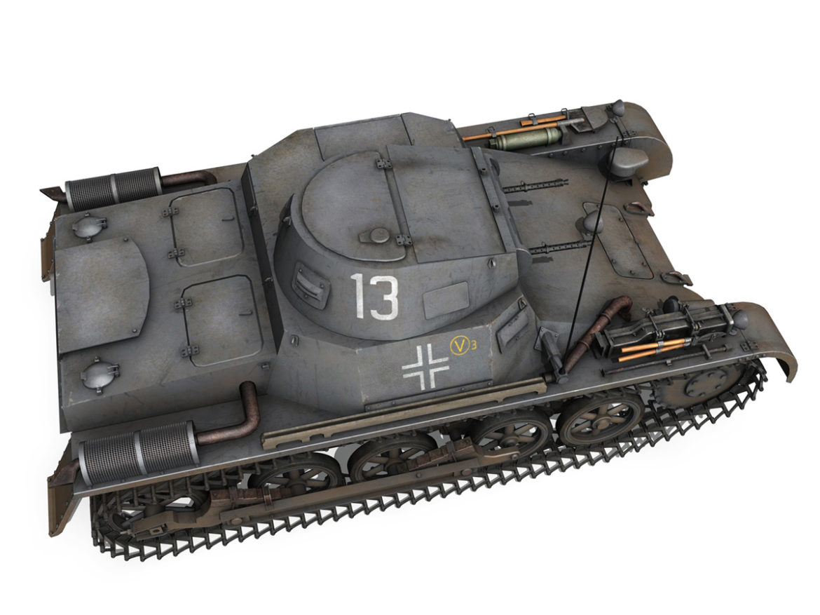 pzkpfw 1 – panzer 1 – ausf. a – 13 3d model 3ds fbx lwo lw lws obj c4d 266633