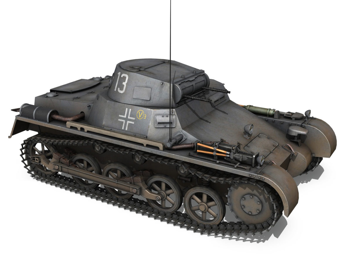 pzkpfw 1 – panzer 1 – ausf. a – 13 3d model 3ds fbx lwo lw lws obj c4d 266634