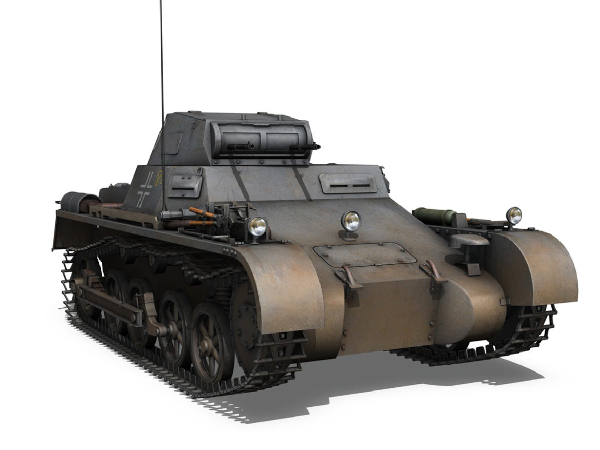 pzkpfw 1 – panzer 1 – ausf. a – 13 3d model 3ds fbx lwo lw lws obj c4d 266635