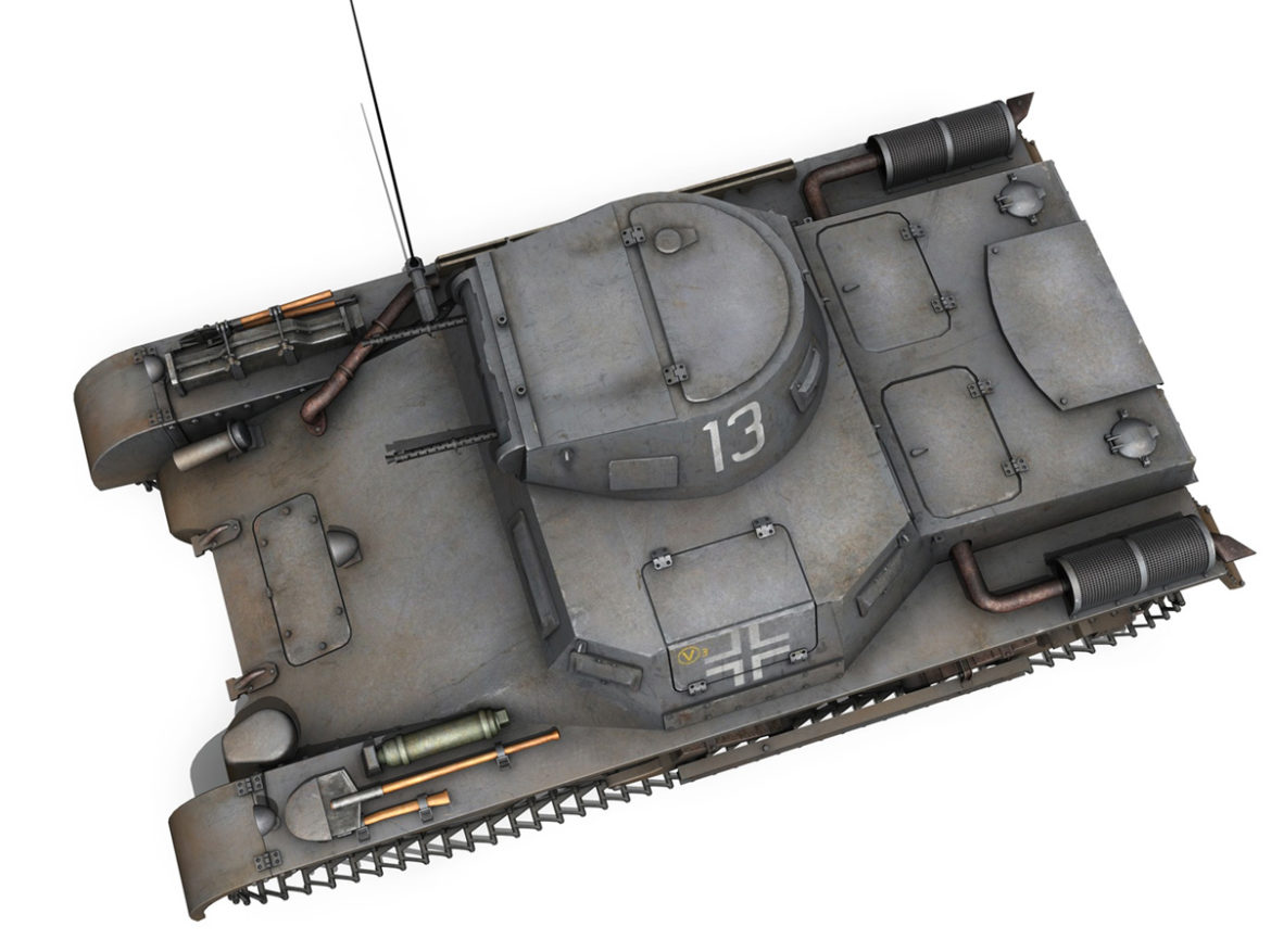 pzkpfw 1 – panzer 1 – ausf. a – 13 3d model 3ds fbx lwo lw lws obj c4d 266636