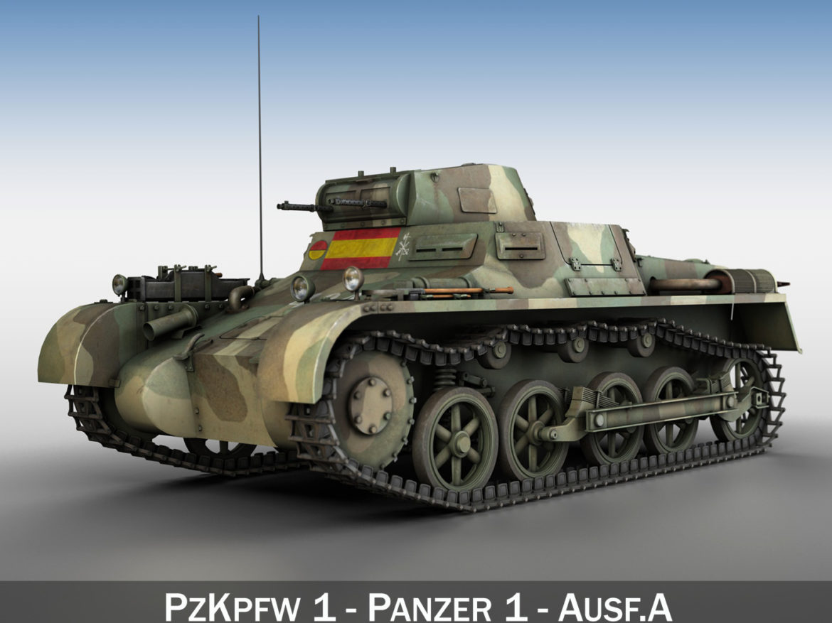 pzkpfw 1 – panzer 1 – ausf. a – 424 3d model 3ds fbx lwo lw lws obj c4d 266646