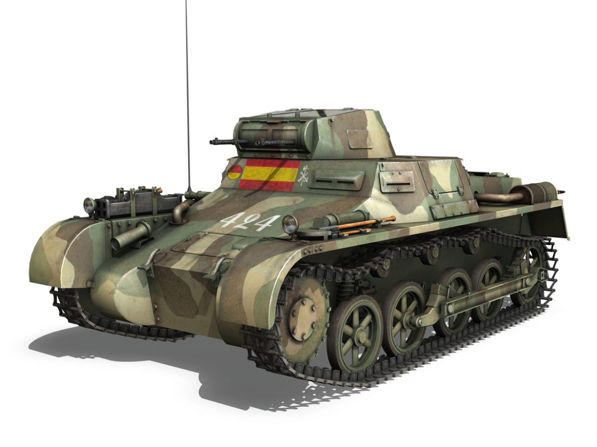 pzkpfw 1 – panzer 1 – ausf. a – 424 3d model 3ds fbx lwo lw lws obj c4d 266647