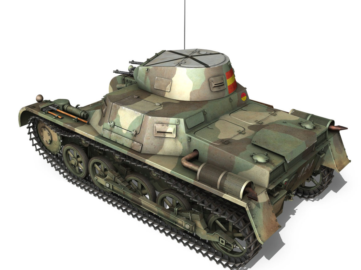 pzkpfw 1 – panzer 1 – ausf. a – 424 3d model 3ds fbx lwo lw lws obj c4d 266649