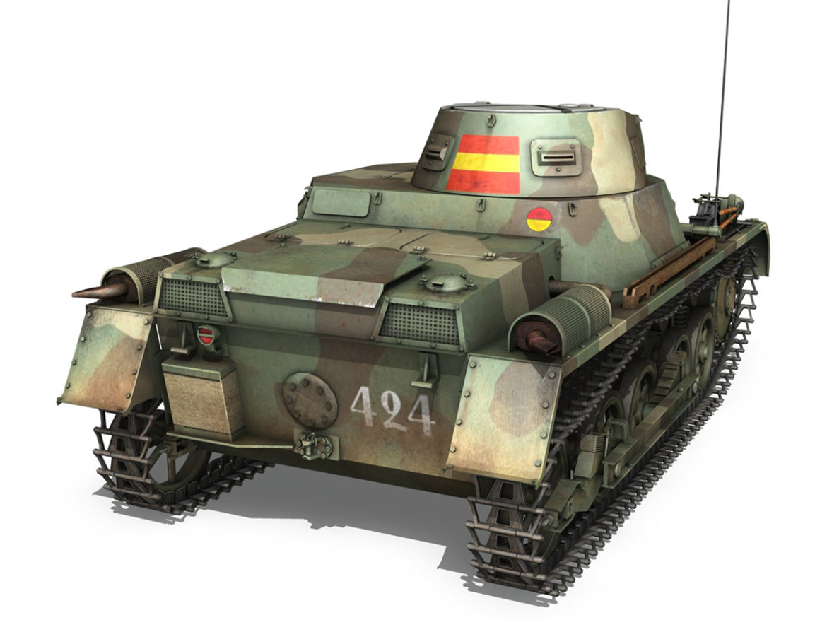 pzkpfw 1 – panzer 1 – ausf. a – 424 3d model 3ds fbx lwo lw lws obj c4d 266650