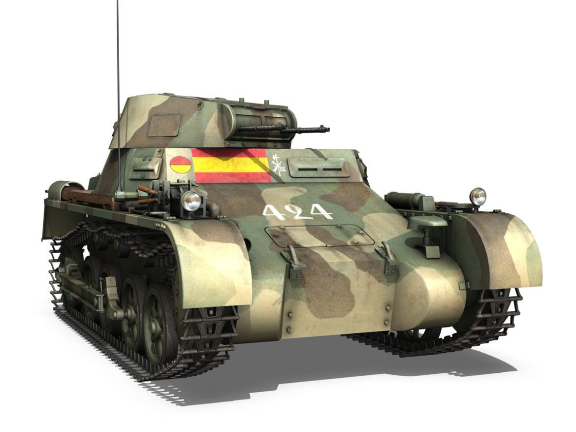 pzkpfw 1 – panzer 1 – ausf. a – 424 3d model 3ds fbx lwo lw lws obj c4d 266653