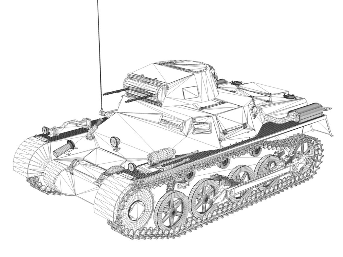 pzkpfw 1 – panzer 1 – ausf. a – 424 3d model 3ds fbx lwo lw lws obj c4d 266657