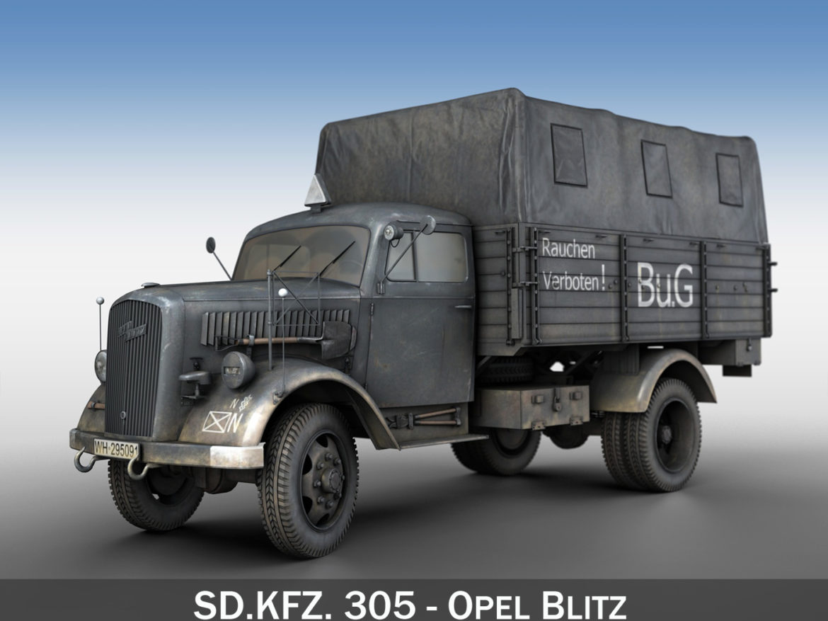 opel blitz – fuel transporter 3d model 3ds fbx lwo lw lws obj c4d 266682