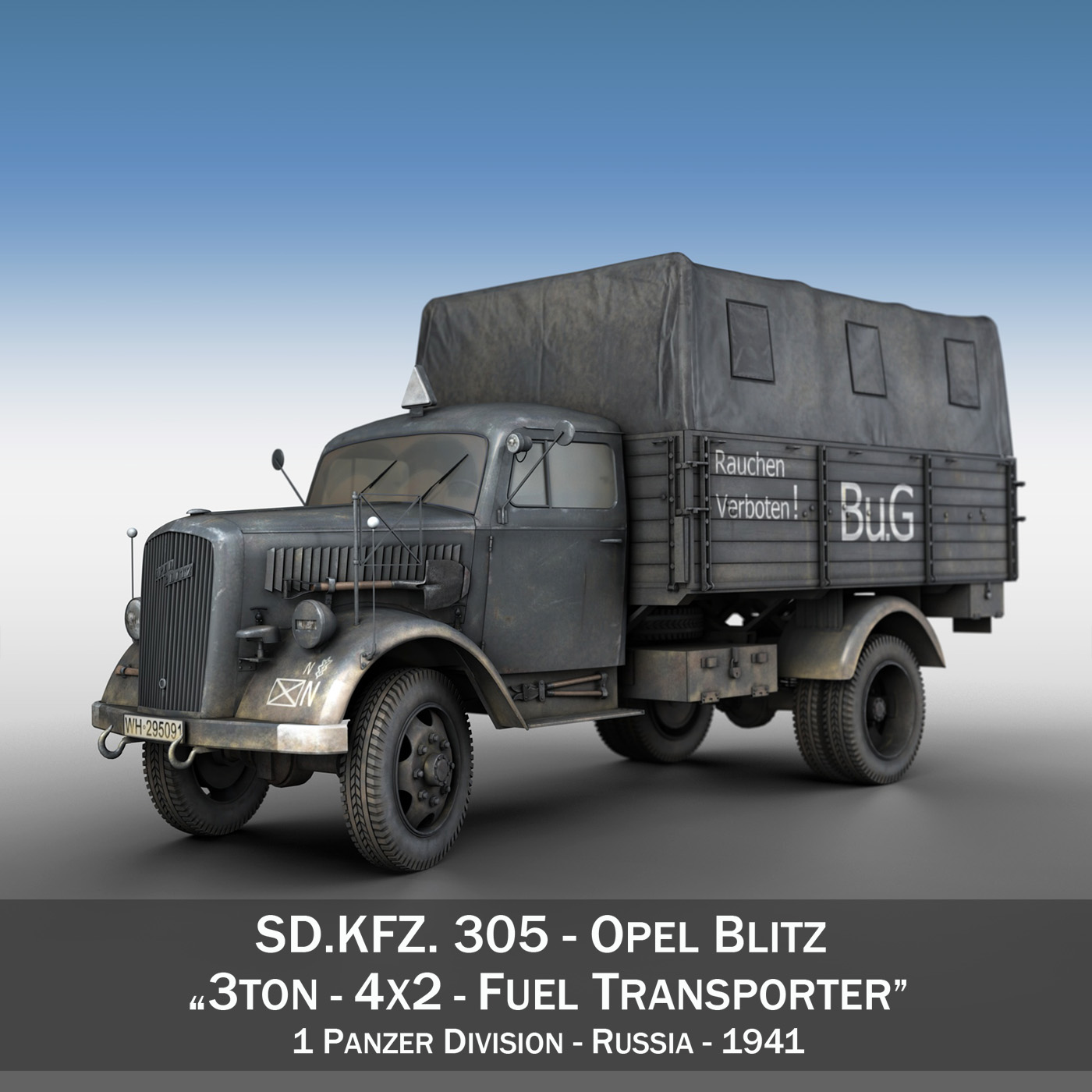opel blitz – fuel transporter 3d model 3ds fbx lwo lw lws obj c4d 266682