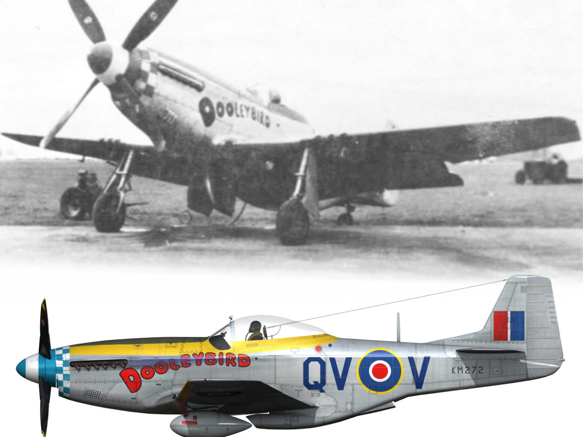 north american p-51k mustang mk.iv – dooleybird 3d model fbx lwo lw lws obj c4d 266733